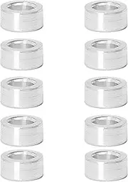 Zhooooonglf 10Pcs M3 Aluminum Spacers, Metal Spacer Aluminum Round 3.1mm ID x 5mm OD x2.5mm L Thickness Screw Standoff for M3 Screw Bolts Silver