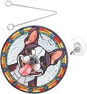 Toyvian 1 Set Acrylic Dog Pendant Suncatcher Wall Hanging Decor Easy Installation Durable Artistic Design for Festivals Parties Home Decoration