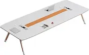 LYXWGRZD Rectangular Meeting Table, 70.8" Conference Table, Training Table with Metal Legs, Seminar Table for Home Office, Meeting Room