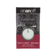 onanoff Magnum HD Noise Isolating Earbud w In-line Mic, Remote and Magneat White