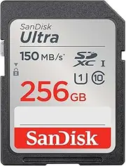 SanDisk SDSDUNC-256G-GH3NN 256GB SDXC Class 10 UHS-I Readable Up to 150MB/sUltra SDSDUNC-256G-GH3NN