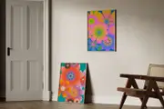 [Namly Design] Poster - Retro Art Flowers / Set of 2