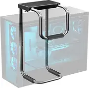 Heavy Duty Adjustable Under-Desk PC Mount fits Most Computer Cases, Computer Case Holder with Protective Padding, Good Air Circulation, Supports Up to 30 kg, Black