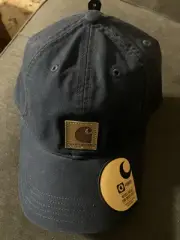 NWT Mens Carhartt Force Adjustable Blue Canvas Cap Hat Odessa AH0289 One Size