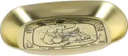 Zerodeko Thickened Decorative Plate Gold Tinplate Snack Platter Elegant Serving Trays for Salad and Snacks