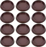 LOORGVEL 12Pcs Rubber Furniture Caster Cups Slip Wheel Grippers for Floor Protection Round Design for Sofas Chairs Tables More Easy to Use Safe for Hardwood Floors