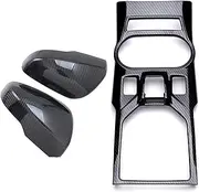 Gear Shift Box Panel Overlay Cover Dashboard & for Subaru XV Crosstrek 2017-2020 Side Door Rearview Mirror Cover Trim Interior
