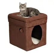 MidWest Homes for Pets 137-BR 'The Original' Curious Cat Cube, Cat House / Ca...