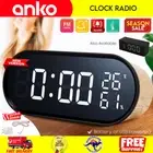 Digital LED Alarm Clock AM FM Radio Large Big Numbers Easy Snooze Button