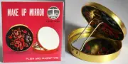 RARE VINTAGE 70'S MAKE UP MIRROR PLAIN & MAGNIFYING BEACON SHANGHAI CHINA NEW !