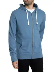 Superdry Men's Classic Essential Zip Hoodie, Blue