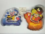 Vintage New Wilton 80s Bakers Cake Pan Lot Porky Pig Happy Birthday And Clown