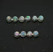 WHOLESALE 5PR 925 SOLID STERLING SILVER ETHIOPIAN OPAL STUD EARRING LOT U986