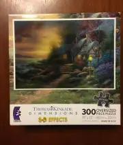 Thomas Kinkade Dimensions 3-D Seaside Hideaway Jigsaw Puzzle 300 piece (Sealed)
