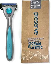 Preserve POPi Shave 5 Razor with Handle and 1 Blade, Charcoal Grey