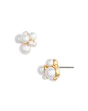 Kenneth Jay Lane Imitation Pearl Cluster Stud Earrings