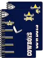 North Queensland Cowboys NRL Rugby League Set of 2 Notebooks A5