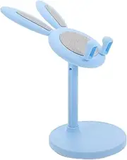 Cute Bunny Phone Holder Adjustable Portable Mobile Stand for Desk Creative Rabbit Display Stand for Video Calls Studying and More Fits All Phones and Tablets