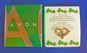 Avon PIN St Patrick Vintage SHAMROCK CLADDAGH Heart Hands Nina Ricci Brooch NEW