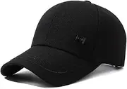 [AnnuoYi] Men's Baseball Cap, Adjustable Sun Hat Suitable for Outdoor Sports/Running/Baseball Black
