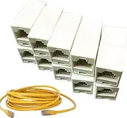Ethernet Cable Coupler, Ethernet Extender Adapter Female to Female, Modular Plug 10x Network Cable Connector for Seamless Connectivity