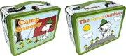 AQUARIUS Snoopy Beagle Scouts Fun Box - Sturdy Tin Storage Box with Plastic Handle & Embossed Front Cover - Officially Licensed PeanutsMerchandise & Collectible Gift