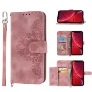 MCC iPhone XR Wallet Case Cover Extra Card Slots with Strap Apple iPhoneXR [Pink]