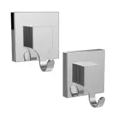 Fusion-Loc SUCTION BATHROOM HOOK 2Pieces Holds Up To 13kg, Rust Proof CHROME