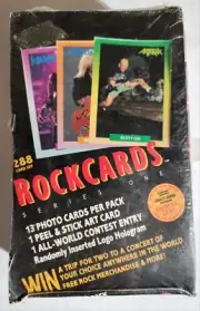 Vintage 1991 Brockum RockCards Series 1 Unopened Wax Box Factory Sealed 36 Packs