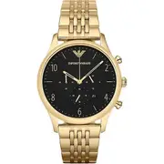 Armani Ar1893 Mens Beta Gold Plated Link Bracelet Watch Golden One Size