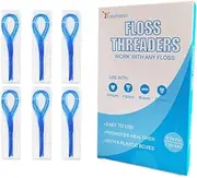 EasyHonor Dental Floss Threaders for Braces, Bridges, and Implants,210 Count (Pack of 6)