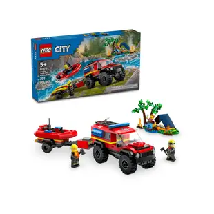 LEGO樂高 City城市系列 四輪驅動消防車和救援艇 LG60412