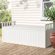 XL Outdoor Storage Box Wooden Garden Bench 129cm