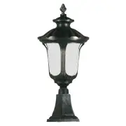 Waterford Medium Outdoor Pillar Mount, Antique Black