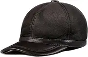 [Generic] Men Winter Warm Thick Earflaps Fur Caps Trucker Camping Fur Leather Suede Hat