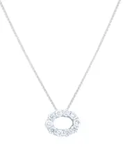 Diana M. Fine Jewelry 14K 1.00 ct. tw. Diamond Oval Pendant Necklace