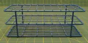 Blue Epoxy Coated Laboratory Test Tube Rack 40 Holes, P/N 3204000X