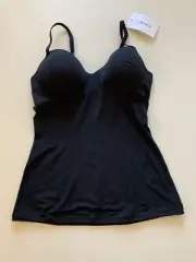 NWT! HANRO Women's Sz 34B Allure Built in Bra Camisole Cami Top 71462 Black