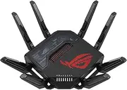 ASUS ROG Rapture GT-BE98 Quad-band WiFi 7 AiMesh Extendable Gaming Router, 25Gbps, 320MHz, 4K-QAM, Dual 10G Ports, Quad 2.5G Ports, Subscription-free Network Security, VPNs, 4G LTE/5G Mobile Tethering