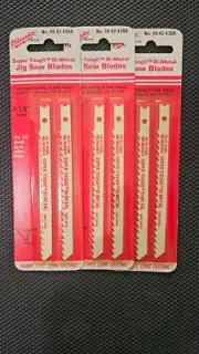 6 Milwaukee #48-42-4300 4-1/8", 6 TPI, Swiss made, Jigsaw Blades