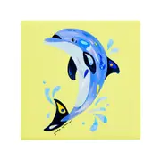 Maxwell & Williams Pete Cromer Ozzie Ocean Ceramic Square Coaster - Dolphin