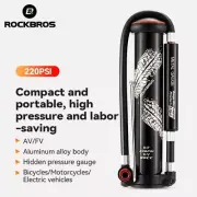 Rockbros Bicycle Pump Compact Pump 220PSI MTB Road Bike With Barometer Air Pump