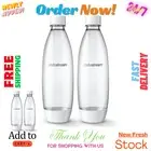 2 Pack 1L SodaStream White Fuse Bottles - Dishwasher Safe -Carbonating Sparkling