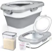 Rice Storage Container, Collapsible Airtight Food Storage Containers 6-20 Lbs...