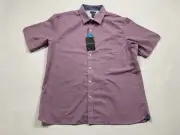 Van Heusen Men’s Short Sleeve Button Up Shirt Size XL