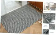 Washable Entryway Rugs Indoor Area Rug Front Door Rug Cotton Hand 3'x5' Grey