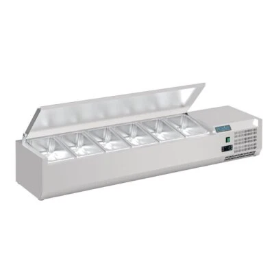 Polar G-Series Countertop Prep Fridge with Lid 6x 1/4GN - Countertop Prep Fri...