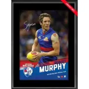 ROBERT BOB MURPHY WESTERN BULLDOGS HAND SIGNED FRAMED AFL PRINTBONTEMPELLI WEST