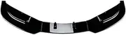 Pexorin Splitter, for Benz, for C-Class W204 2011-2014 Car Front Bumper Lip Splitter Spoiler Diffuser Body Kits Bumper Guard Protector Lip Splitter(Carbon Look) Car Spoiler Splitter(BLACK Gloss Black)