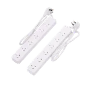 Click 6 Outlet Powerboard - Dual Pack